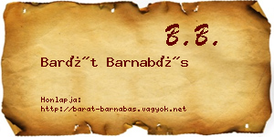 Barát Barnabás névjegykártya