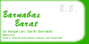 barnabas barat business card